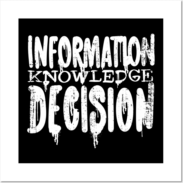 Information Knowledge Decision Success Wall Art by DormIronDesigns